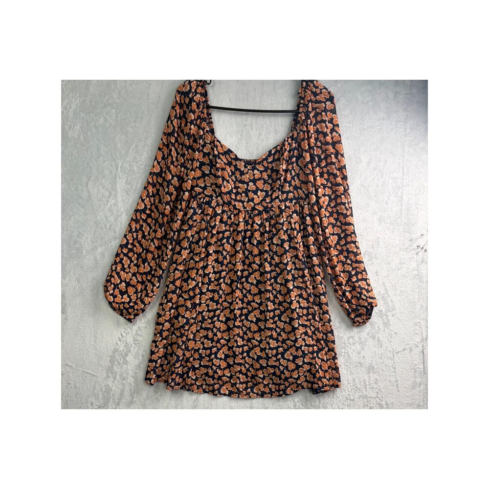 Abercrombie & Fitch Ditsy Floral Babydoll Boho Mini Dress - Size Medium - Picture 6 of 10